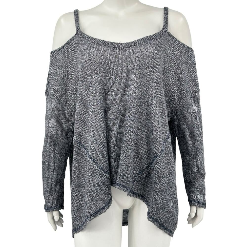 Deletta Anthropologie Top Women Small Millipa Cold Shoulder Swing Knit Oversized